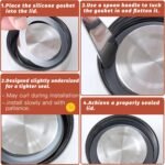 Danmu Glass Juice Bottles with Lids 8oz,Juicing Bottles Reusable Glass 100% Leakproof for Juicing,Water,Kombucha,Milk,Milkshake,Coffee,Borosilicate Glass,6 Pack,Dishwasher Safe,Microwave Safe - Image 4