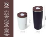 DLOCCOLD Insulated Stainless Steel Coffee Tumbler with Spill Resistant Lid, Reusable Iced Coffee Cup, Cup Holder Friendly Travel Coffee Mug, 20oz - Image 3