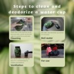 KUNHANG Collapsible Travel Water Bottle18oz, Reuseable Silicone Foldable Water Bottles for Gym Camping Hiking, Portable Leak Proof Sports Water Bottle with rugby Carabiner (Dark gray) - Image 5