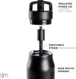 Simple Modern Water Bottle with Push Button Straw Lid | Ceramic-Lined Insulated Stainless Steel | Travel Water Bottles for Gym & Sports | Leak Proof | 34oz, Winter White - Image 3