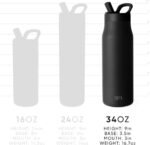 Simple Modern Water Bottle with Push Button Straw Lid | Ceramic-Lined Insulated Stainless Steel | Travel Water Bottles for Gym & Sports | Leak Proof | 34oz, Winter White - Image 6