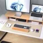 Aothia Non-Slip PU Leather Waterproof Laptop Desk Pad Protector, Blotter Mat, Writing and Mouse Pad for Office & Home, Beige, 23.6" x 13.7" - Image 6