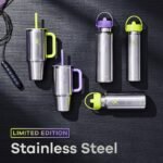 Hydro Flask Water Bottle - Insulated Stainless Steel - Wide Mouth Flex Straw Lid, Non Spill, Leakproof and Refillable in 32 Oz Stainless Steel Violet - Image 4