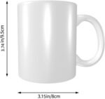 Personalized Coffee Mug Custom Ceramic Mugs with Your Image Photo Text or Logo, Customized Advertising Cups for Coffee Beverage Shops 11 Ounces Cup, All White & NO Customized - Image 4