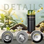 Moyufoby Glass Teapot With Infuser, Travel Tea Mug, Portable Loose Tea Infuser, Tea Cup With Infuser And Lid, Tea Mug With Infuser For Outdoor tea tumbler at Home - Image 4