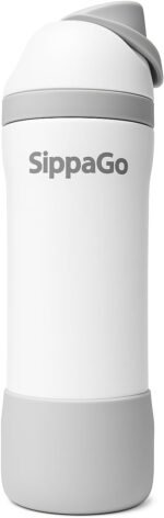 SippaGo Insulated Tumblers 24oz With Silicone Boot Included – Water Bottle Stainless Steel Double Wall Vacuum Flask with Straw Lid – Leak Proof Water Bottles - Image 6