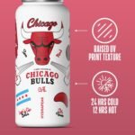Hydrapeak x NBA Officially Licensed Chicago Bulls 32oz Active Water Bottle Chug Lid Stainless Steel Reusable Double Wall Celebrating The City Of Chicago - Image 3