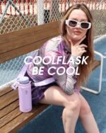Coolflask Water Bottle with Straw, 32 oz Insulated Metal Water Flask with Straw & Spout Lids, Stainless Steel Double Wall Vacuum, Keep Cold 48h Hot 24h, Leak Proof & Non-BPA, Lavender - Image 5