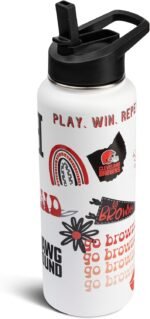 The Memory Company Officially Licensed NFL 34oz Water Bottle - Premium Stainless Steel Double-Wall Insulated, Leakproof Design - Image 3