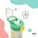 Zak Designs Minecraft Sage Kids Water Bottle For School or Travel, 14oz Stainless Steel Water Bottle With Straw, Handle, and Leak-Proof, Pop-Up Spout Cover (Creeper) - Image 5