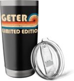GETER Surname Retro Vintage 80s 90s Birthday Reunion Stainless Steel Insulated Tumbler - Image 5
