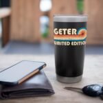 GETER Surname Retro Vintage 80s 90s Birthday Reunion Stainless Steel Insulated Tumbler - Image 7
