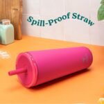 REDUCE Halo 32 oz Stainless Steel Vacuum Insulated Tumbler - Spill Proof Travel Mug with Flip Handle Lid - Keeps Drinks Cold for 32 Hrs - Dishwasher Safe - Cupholder Friendly - Pineapple - Image 6