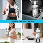 Hydrogen Water Bottle Sport - Portable Hydrogen Infuser for Enhanced Hydration, BPA-Free, Leak-Proof, 420ml/15oz, Ideal for Fitness, Hiking, Travel & Daily Use (Silver) - Image 6