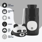 Ello Ellies 16oz Plastic Kids Water Bottle with Straw and Built-in Carrying Handle and Leak-Proof Locking Lid for School backpack, Lunchbox and Outdoor Sports, Panda - Image 5