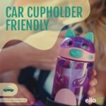 Ello Ellies 16oz Plastic Kids Water Bottle with Straw and Built-in Carrying Handle and Leak-Proof Locking Lid for School backpack, Lunchbox and Outdoor Sports, Panda - Image 8