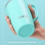Swig Life 18oz Travel Mug, Insulated Tumbler with Handle and Lid, Cup Holder Friendly, Dishwasher Safe, Travel Coffee Cup, Easter Basket Stuffers, Easter Gifts for Women (Egg Hunt) - Image 5