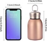 Stainless Steel Mini Vacuum Insulated Insulated Water Bottle for Hot & Cold Drinks, Travel Coffee Cup 10.2oz /300ml (gold) - Image 3