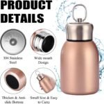 Stainless Steel Mini Vacuum Insulated Insulated Water Bottle for Hot & Cold Drinks, Travel Coffee Cup 10.2oz /300ml (gold) - Image 4