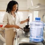 Funnymoom 4 Pcs 1 Gallon Plastic Water Bottles Round Jugs with Handle Portable Water Containers Reusable Leak Proof Bottle for Camping Outdoor Sports Travel - Image 5