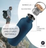 Bambaw Stainless Steel Water Bottle, 750 ml, Blue Sports Bottle, Non-Insulated Water Bottle, 750 ml Stainless Steel Bottle, Reusable Bottle, BPA-Free Flask – Sapphire Blue - Image 3