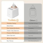 YunBaby Waterless Baby Bottle Shaker and Warmer, Fast Heating & Automatic Mixing for Formula, Adjustable Temperature, Quiet, Easy to Clean, Fits All Bottles - Image 6