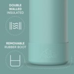 Hydrapeak 32oz Sport Insulated Water Bottle with Straw Lid, Leak & Spill Proof, Keeps Drinks Cold for 24 Hours, Hot for 12 Hours, Premium Stainless Steel Water Bottles (32oz, Pale Sage) - Image 4