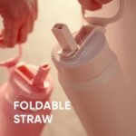 Hydrapeak 32oz Sport Insulated Water Bottle with Straw Lid, Leak & Spill Proof, Keeps Drinks Cold for 24 Hours, Hot for 12 Hours, Premium Stainless Steel Water Bottles (32oz, Pale Sage) - Image 7