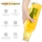 ZAVOOS 4 Pack Glass Milk Bottle, 34 Oz Reusable Juice Drinking Jar with Airtight Lid, Heavy Duty Leakproof Water Bottles Container for Iced Tea, Beverage, Smoothies Storage - Image 4