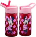 Disney Minnie Mouse Stainless Steel Water Bottle for Girls - 14 Oz Reusable Canteen for Home, School, Plus Stickers, More | Minnie Mouse Water Bottle - Image 3