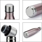 MEWAY 17oz Sport Water Bottle 12 Pack Vacuum Insulated Stainless Steel Leak-Proof Double Wall Cola Shape Water Bottle,Keep Drinks Hot & Cold (Rose Gold,12 Pack) - Image 4