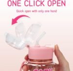 Capybara Water Bottle Kawaii Water Bottle with Straw and Sticker, Portable Leakproof BPA-Free Drinking Bottle for Girls Boys Outdoor Sports, 24 oz (Pink Transparent) - Image 5