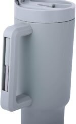 Manna Stainless Steel Double Wall Insulated Tumbler with Smart Seal Dual Sip Lid and Straw Fit Handle - 40 Oz - Soft Meadow Powder Coat - Image 4