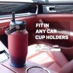 40oz Water Bottles Insulated with Straw,Leak Proof Water Bottles Fit in Car Cup Holder，Mens Water Bottle Stainless Steel for Gym,Hiking,Travel，Sport,Bpa free - Image 4