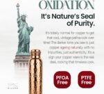 Rivera [NEW] Hammered 32oz – 99.92% LAB TESTED Pure Copper water bottle, PTFE & PFOA Free, Leakproof & Joint free, BPA-Free, Eco-Friendly, Non-Toxic, Handcrafted, Detox & Wellness - Hammered - Image 7