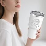 YOUKE OLA 12 Pack Insulated Tumbler Powder Coated Stainless Steel Double Wall Vacuum Travel Coffee Tumbler Cup with Lid and Straw for Laser Engrave DIY Gift 30oz White - Image 6