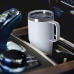 20oz Tumbler with Handle & Lid, Insulated Stainless Steel Travel Mug, Leakproof Cup for Coffee & Tea, BPA-Free Double-Wall Vacuum Tumblers for Hot/Cold Drinks, Commuter, Gym, Office, White 1 Pack - Image 6