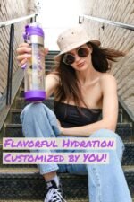 NEW Improved AquaFrut Bottom Loading Fruit Infuser Water Bottle Complete Bundle Includes Bottle Brush, Insulating Sleeve & Infusion Recipe eBook. Leak Proof Sweat Proof BPA-Free (Purple) - Image 3