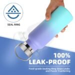Leraverppy 17oz Stainless Steel Water Bottle,Leak-Proof Sweat-Proof Travel Flask,Double Wall Vacuum,Portable Insulated Cup,Reuseble Metal Bottle for School Sport Hiker Kid,Purple Blue(2Packs) - Image 4