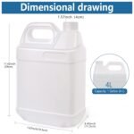 BPFY 2 Pack 1 Gallon Clear Plastic Jugs with Lids, Water Jug Storage Containers with Ergonomic Handle, HDPE Containers for Water, Sauces, Beverage, Soaps, Liquids - Image 3