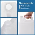 BPFY 2 Pack 1 Gallon Clear Plastic Jugs with Lids, Water Jug Storage Containers with Ergonomic Handle, HDPE Containers for Water, Sauces, Beverage, Soaps, Liquids - Image 5
