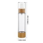 Ipetboom Bamboo Spray Bottle 6Oz Refillable Vacuum Pump Container for Travel Skincare Hair Mist and Lotion - Image 3
