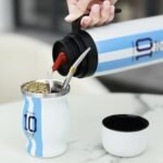 CUOPRU Double Wall Stainless Steel Vacuum Insulated Bottle for Yerba Mate, Coffee, Water, Tea, 32oz, BPA Free, Argentina Captain NO.10 Style - Image 6