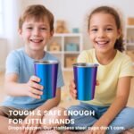 Cafezi 16 oz Stainless Steel Cups 4 Pack, Stackable Metal Drinking Glasses, Unbreakable & Shatterproof Pint Tumblers, BPA Free for Home, Bar, Restaurant, Party, Travel, Camping, Outdoors - Image 4