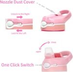 TCKJ 25oz Pink Water Bottle with Clip Handle and Locking Lid, Reusable Travel Tritan Water Bottle with Straw and Sports Plastic Water Bottle - Pink - Image 4