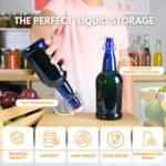 FastRack Swing Top Glass Bottles |16 oz – Pack of 12 | Blue Flip Top Glass Bottles for Home Brewing, Carbonated Drinks, Kombucha, Fermentation, Water | Food Grade – ECO Friendly - Image 5