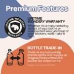 Wondery Parks of the USA® Water Bottle With 63 Waterproof Stickers of Parks (USA), 32 oz Stainless Steel Water Bottle for Traveling, Hiking, Camping, National Park Gifts- WHITE - Image 7