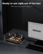 Laser Engraver for Beginners, 5W L2 Mini Pre-Assembled Laser Engraving Machine 200mm x 150mm 0.01mm High Precision for DIY, Pager, Wood, Acrylic, Leather, Coated Metal - Image 4