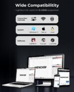 Laser Engraver for Beginners, 5W L2 Mini Pre-Assembled Laser Engraving Machine 200mm x 150mm 0.01mm High Precision for DIY, Pager, Wood, Acrylic, Leather, Coated Metal - Image 5