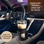 Tumbler Replacement Straw Lid - For Hand Blown Glass Travel Mug, 20-Ounce, Black - Image 4